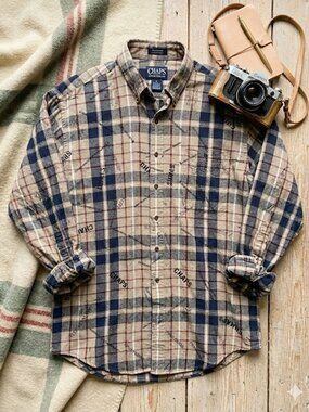 VTG Chaps Ralph Lauren "Sportsman" Graphic Plaid Shirt - RRL/Polo Country Vibe L